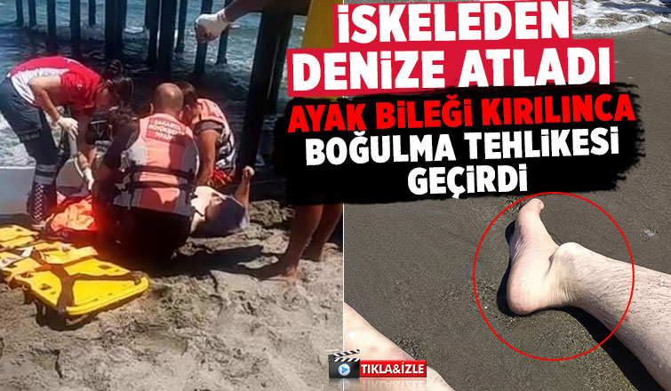 Derin sandığı iskeleden atlayınca olanlar oldu
