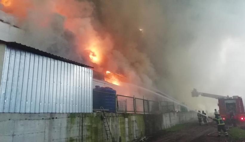 Dev tavuk çiftliği alev alev yandı