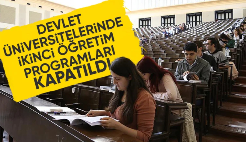 Devlet üniversitelerinde ikinci öğretim programları kapatıldı