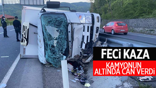 Devrilen kamyonun altında kalarak hayatını kaybetti