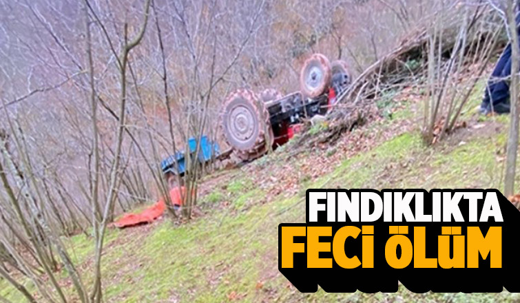 Devrilen traktörün altında can verdi
