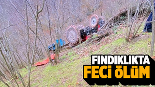 Devrilen traktörün altında can verdi