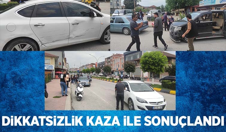 Dikkatsizlik kaza ile sonuçlandı