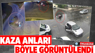 Kaza anları kamerada