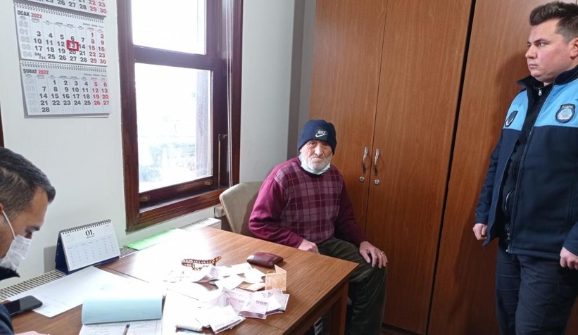 Dilencinin üzerinden 6 bin TL çıktı