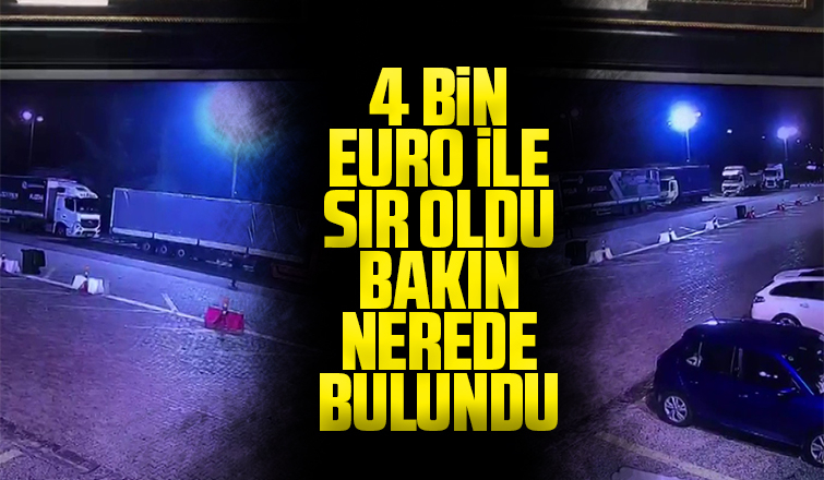Dinlenme tesisinde 4 bin Euro ile sır oldu