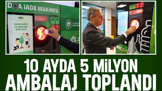 DOA cihazları ile 10 ayda 5 milyon ambalaj toplandı