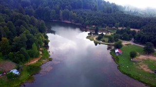 Doğa harikası Keremali Gölü havadan görüntülendi