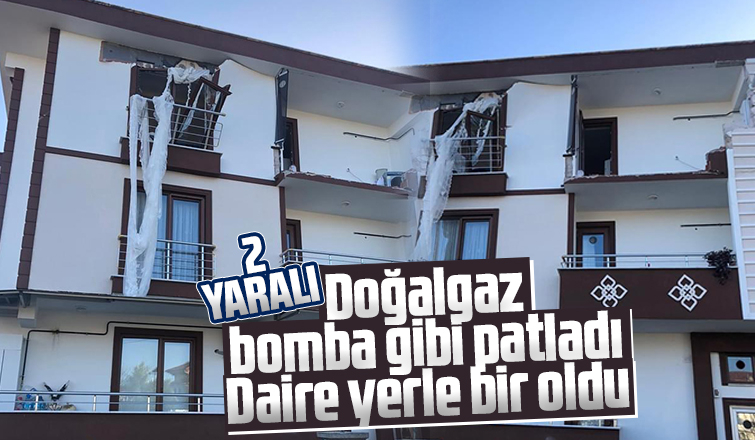 Doğalgaz bomba gibi patladı; daire yerle bir oldu