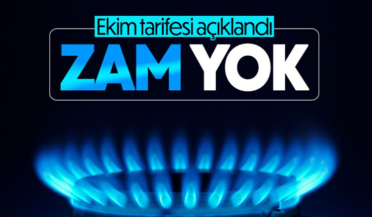 Doğalgazda ekim tarifesi değişmedi