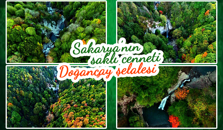 Doğançay Şelalesi sonbaharda görenleri hayran bırakıyor