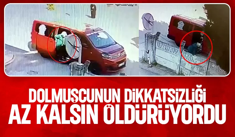 Dolmuşcu aniden hareket etti, düşüp sürüklendi