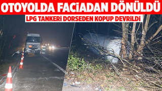  Dorseden kopan tanker, 10 metre kadar yuvarlandı