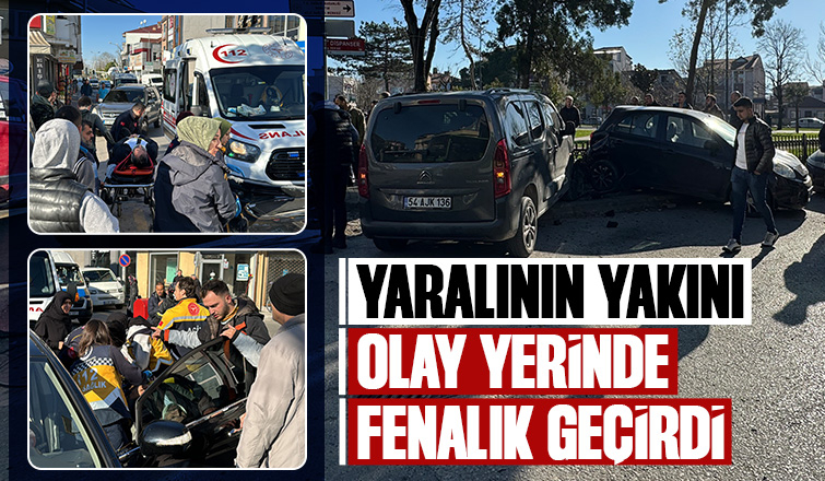 Dört aracın karıştığı kazada 2 kişi yaralandı