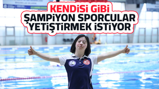 Down sendromlu milli yüzücü, şampiyon sporcular yetiştirmek istiyor