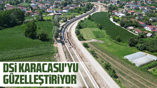 DSİ Karacasuda temizlik ve betonarme kanal yapıyor