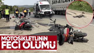 Duble yolda motosiklet ile tır çarpıştı: 1 ölü
