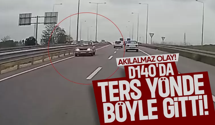Duble yolda ters yön faciası kıl payı atlatıldı; İşte o anlar
