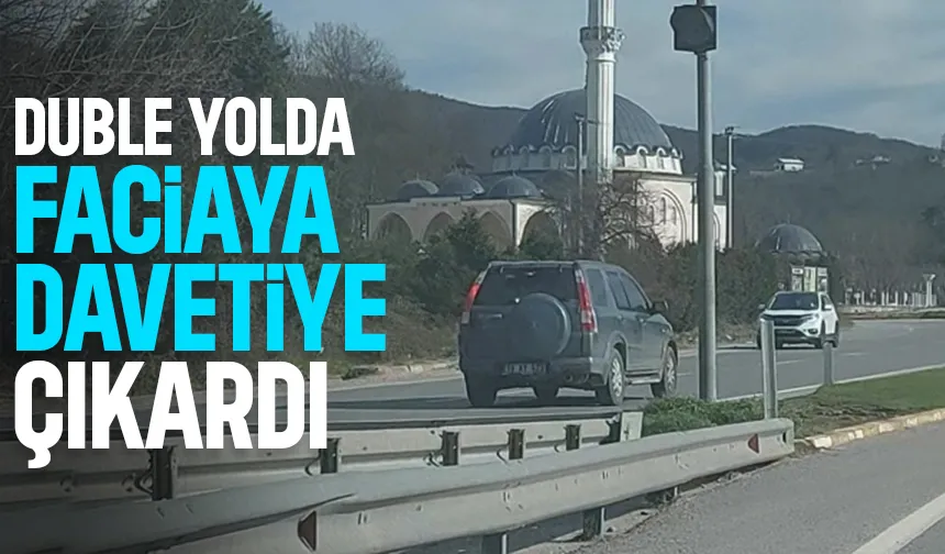 Duble yolda ters yönde gitti