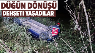 Düğün dönüşü korkutan kaza: 4 yaralı