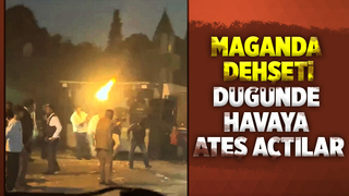 Düğün eğlencesinde havaya rastgele ateş açtılar