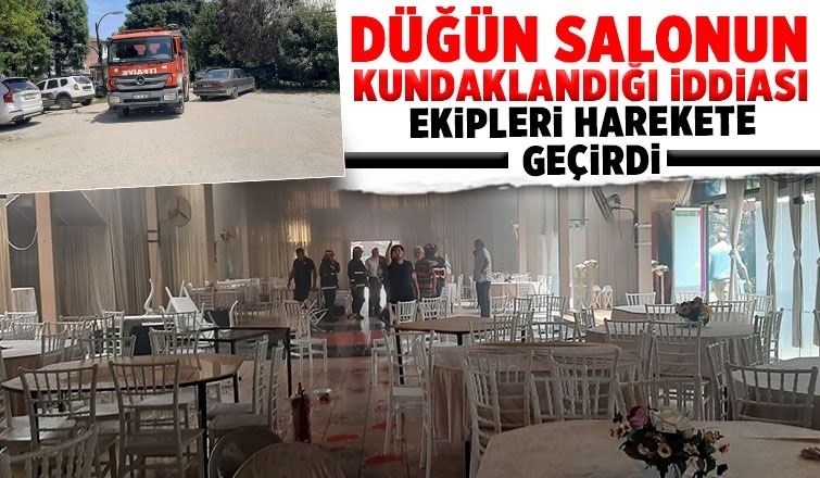 Düğün salonun kundaklandığı iddiası 