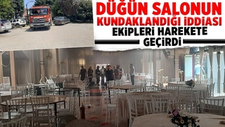 Düğün salonun kundaklandığı iddiası 