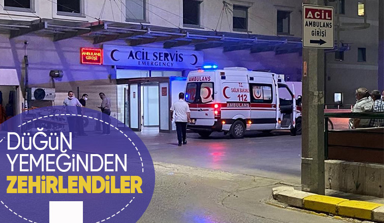 Düğün yemeği hastanede bitti