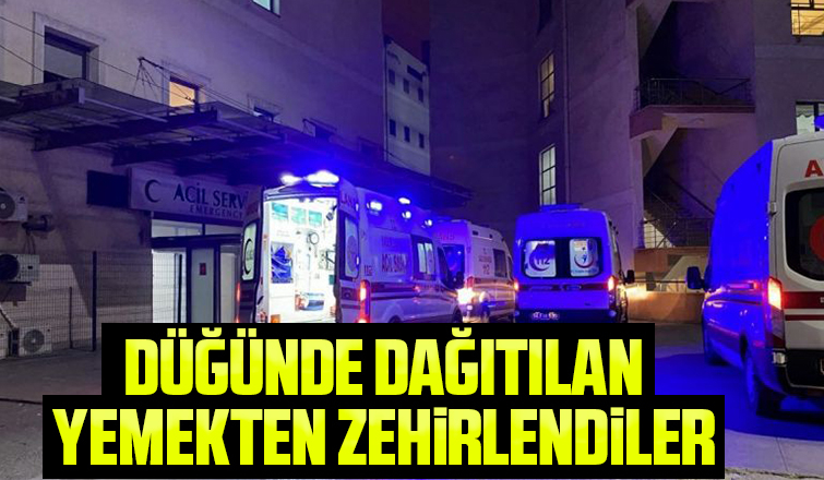 Düğün yemeği hastanelik etti