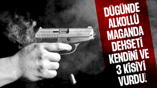 Düğünde ateş açıldı 1'i çocuk 4 yaralı