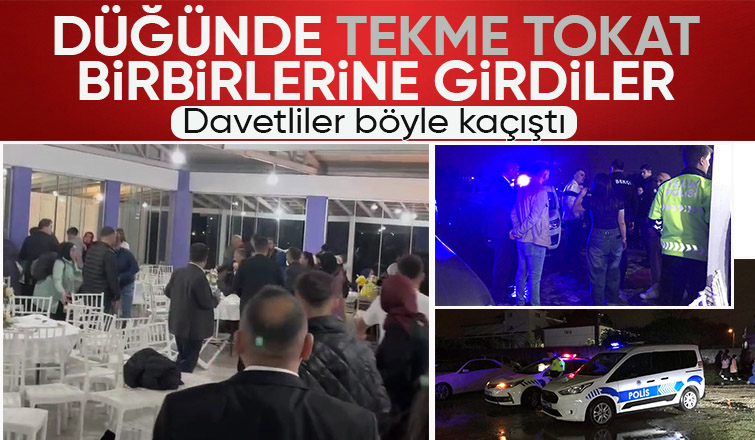Düğünde Kavga kamerada