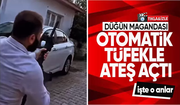 Düğünde otomatik tüfekle ateş açan maganda yakalandı