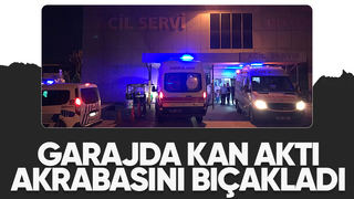 Akrabasını bıçakladı