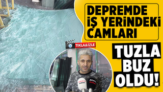 Dükkanındaki birçok cam tuzla buz oldu