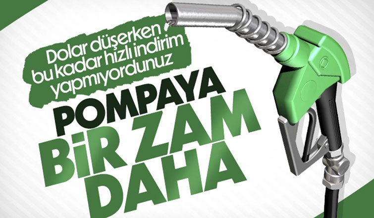 Dün indirim bugün zam!