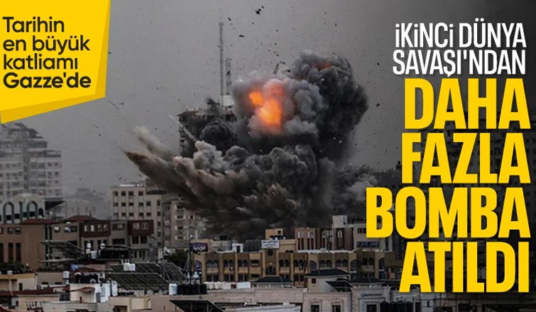 Dünya tarihindeki savaşlarda en çok bomba Gazze’ye atıldı