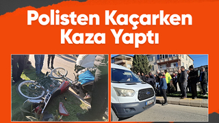 Dur ihtarına uymadı kaza yaptı 