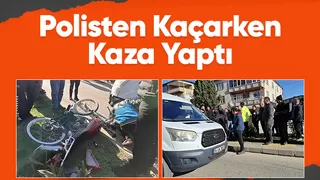 Dur ihtarına uymadı kaza yaptı 