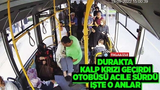 Durakta kalp krizi geçirdi, belediye otobüsüyle hastaneye yetiştirildi