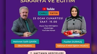 Durmuş, canlı yayında Sakarya'daki eğitimi anlatacak