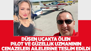 Düşen uçakta ölen 2 kişinin cenazeleri yakınlarına teslim edildi