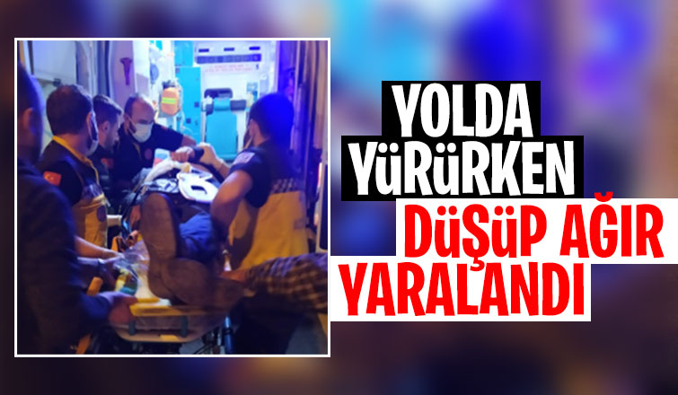 Düşüp başını çarptı