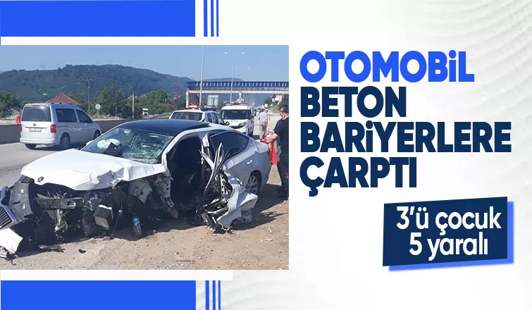 Düzce sınırında kaza: 5 yaralı