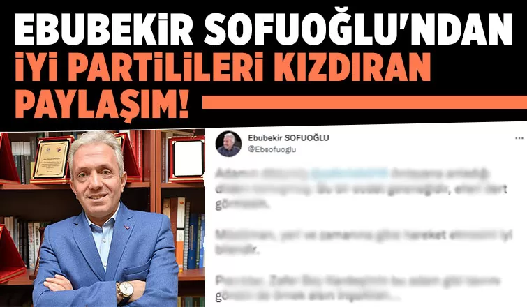 Ebubekir Sofuoğlu'ndan Zafer Işık'ın saldırısına ilişkin paylaşım