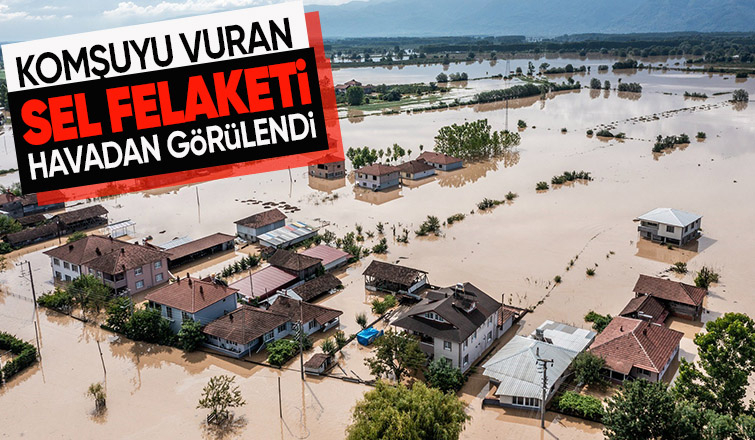 Efteni Gölü'nde selin izleri havadan görüntülendi