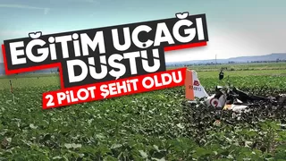 Eğitim uçağı düştü; 2 pilot şehit