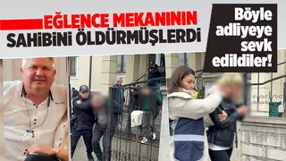 Eğlence mekanının sahibini öldüren katil zanlıları adliyeye sevk edildi