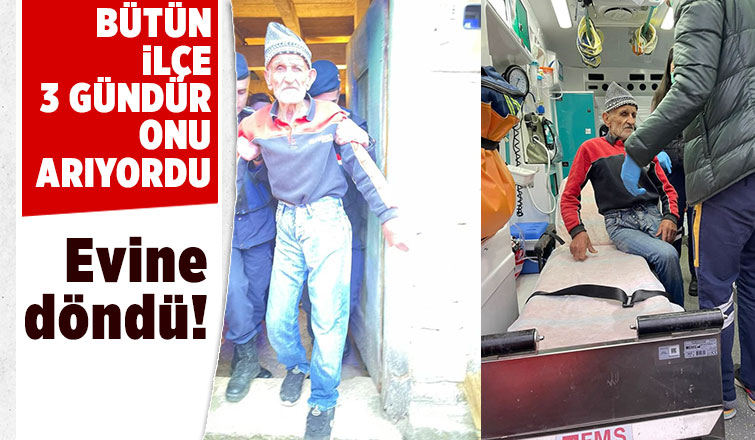 Ekipler seferber olmuştu, evine döndü