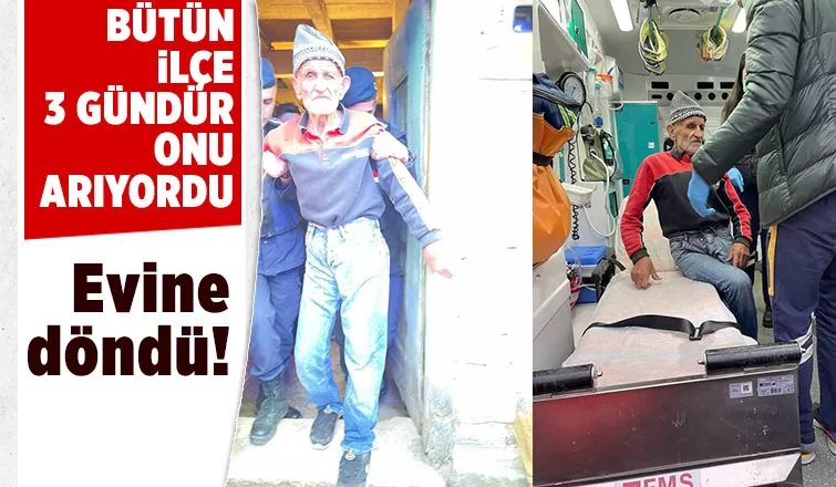 Ekipler seferber olmuştu, evine döndü