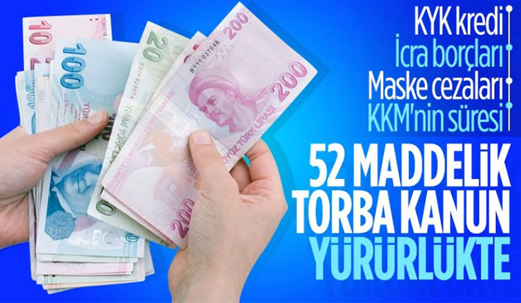Ekonomiye ilişkin torba kanun yayınlanarak yürürlüğe girdi